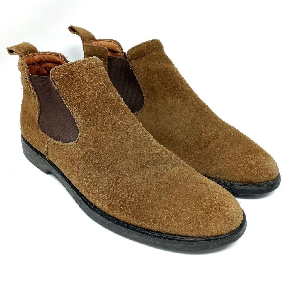 Polo Ralph Lauren Waterbury Oiled Suede Chelsea Boots Men's Size 9.5 - Picture 2 of 11
